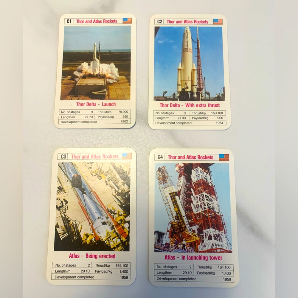 Vintage ACE Trump Card Game “Space Rockets” Full Set - Picture 4 of 13
